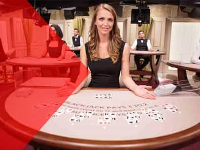 A Female Dealer at a Lice Online Casino