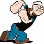 The cartoon, Popeye.