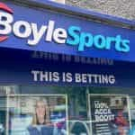 The exterior of a BoyleSports betting shop in Ireland.