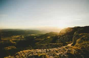 An undeveloped landscape of cliffs in Catalonia, Spain.